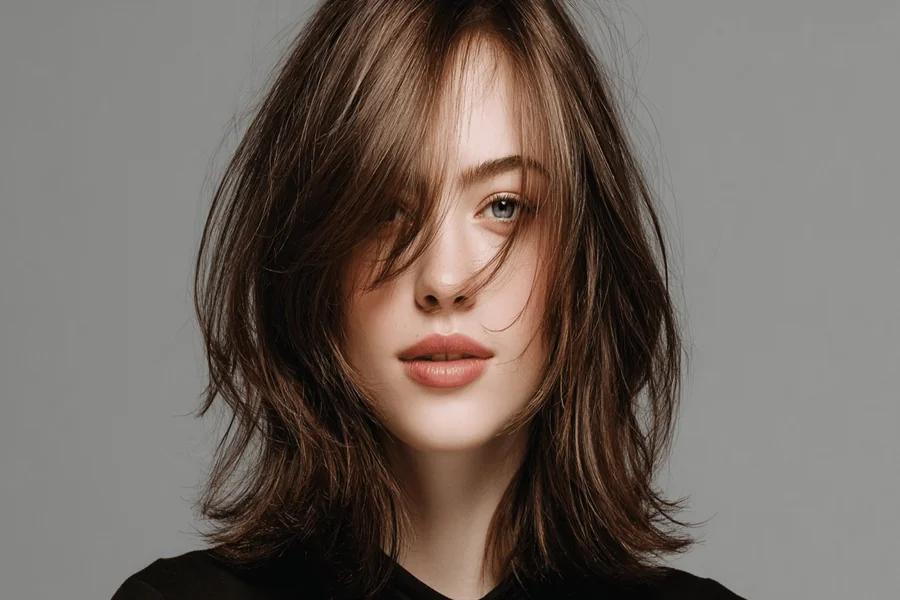 Face Frame Long Layered Hair Front